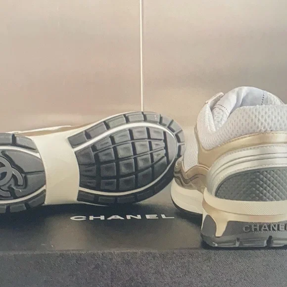 Chanel Gold and Silver Sneakers - Picture 8 of 8